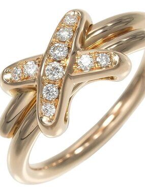 Chaumet Lian Ring K18 Pink Gold/diamond #4.5(US Size) 5.3g Women